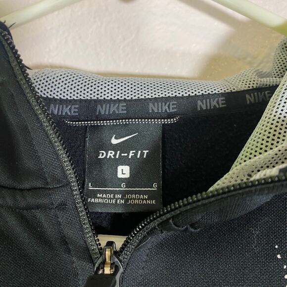 Nike Dri Fit Just Do It Black Full Zip Hoodie Hooded Sweats Kids Youth Size L - Picture 5 of 7